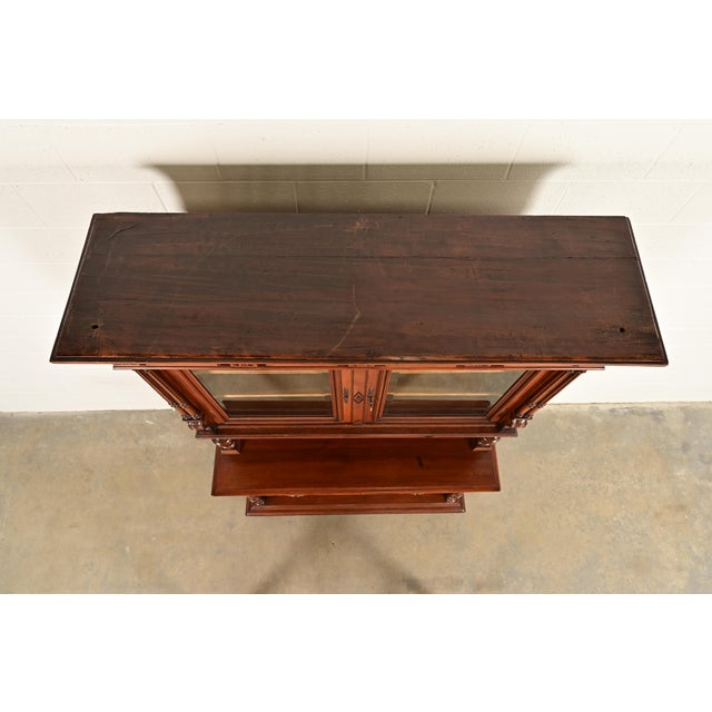 Antique French Renaissance Carved Walnut Sideboard or Bar Cabinet, Circa 1890s For Sale - Image 15 of 18
