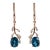 4.6Ct London Blue Topaz Stud Earrings With Earth-Mined Diamond Accents: 14k Gold, A Pair For Sale