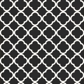 Sample - Schumacher Morocco Wallpaper in Black For Sale