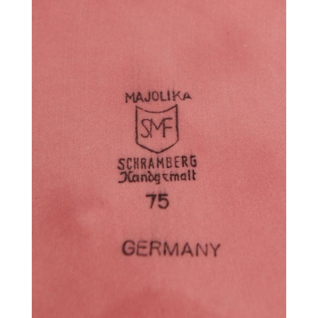 1920s Art Nouveau 11.5 Inch Schramberg Majolica Plate For Sale - Image 13 of 14