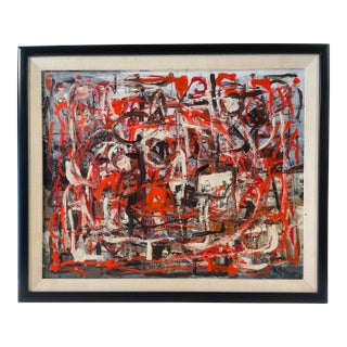 Mid 20th Century Kalm Original Impasto Abstract For Sale