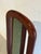 High Back Wooden Dining Chair With Green Fabric Upholstery Vintage Mid-Century Modern For Sale - Image 4 of 9