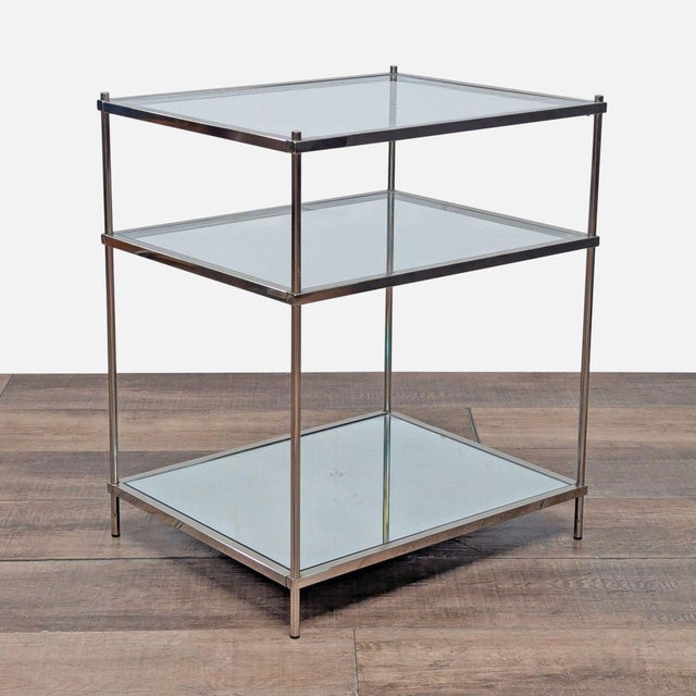 Modern Crate & Barrel Three Shelf End Table For Sale - Image 3 of 6