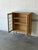 Oak Leaded Glass 2-Door Bookcase Vintage Mid-Century Modern 1970s For Sale In Los Angeles - Image 6 of 11