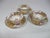 Antique L. Bernardaud & Co. Limoges France porcelain set of 3 custard ramekin cups and saucers, made for the Higgins &...
