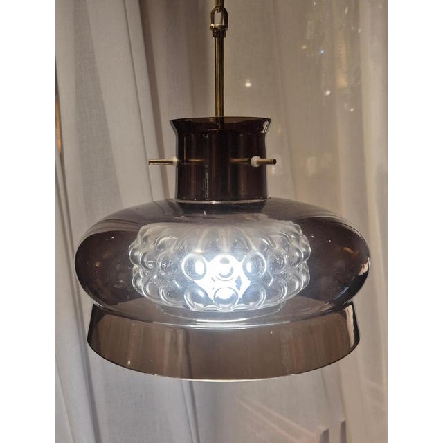 Scandinavian Modern Glass Pendant by Carl Fagerlund for Orrefors, 1970s For Sale - Image 9 of 10