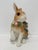 1990s Fitz & Floyd Classic Woodland Spring Majolica Bunny Rabbit Figurine W/ Bow Flowers 1990s For Sale - Image 5 of 8