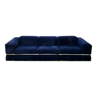 1980s Contemporary Milo Baughman Cassina Modular Chrome Sofa For Sale