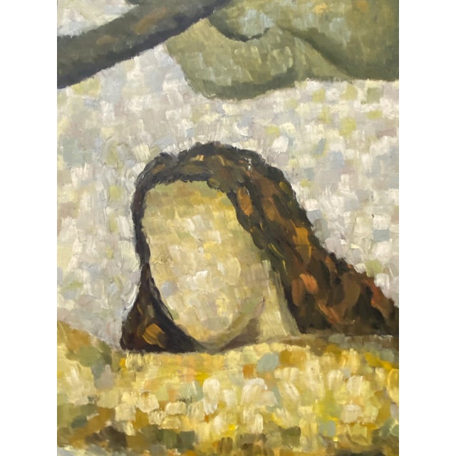 Vintage "Adam and Eve" Original Oil Painting by Sam C.1970 For Sale - Image 10 of 12