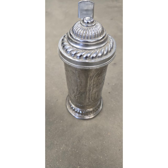 1930s Vintage Silver-Plated Pitcher & Tankard Set - Mid-Century Modern Barware or Tea Service For Sale - Image 5 of 18