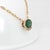 Metal 4.9ct Emerald and Diamond Pendant Necklace: Solid 14k Gold With Attached Chain For Sale - Image 7 of 9