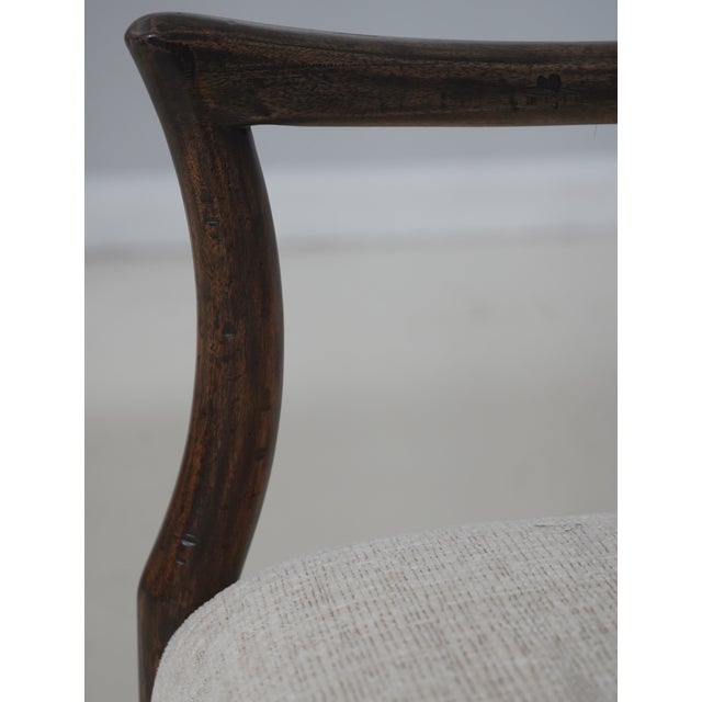Brown Jonathan Charles Country Ladder Back Settee For Sale - Image 8 of 18