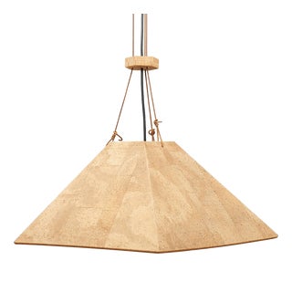 Zanil Pendant Lamp in Cork by Wilhelm Zannoth for Ngo Maurer, 1974 For Sale
