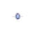 Blue Oval Cut Royal Sapphire Diamond Halo Ring Size 7 in 14k Solid White Gold For Sale - Image 8 of 13
