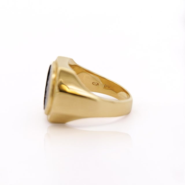 Metal 18k Gold Early Christian Roman Biblical Coin Men's Ring, Size 9.5 For Sale - Image 7 of 11