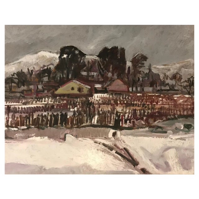 Jean Krillé, Tableau No. 73, Oil on Wood, 1980s For Sale