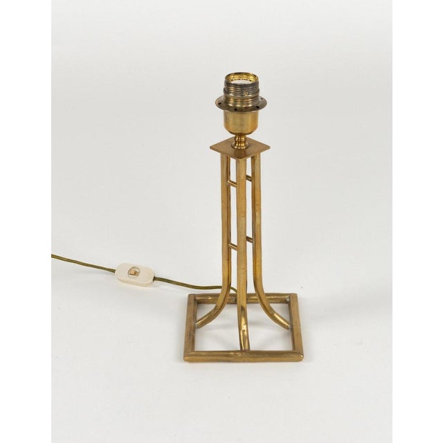 Table Lamps in Brass and Faux Bamboo, Italy, 1960s, Set of 2 For Sale - Image 10 of 14