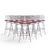 Harry Bertoia for Knoll Mid Century Chrome Bar Stools - Set of 10 Each stool measures: 21 wide x 22 deep x 41.25 inches...