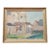 20th Century French River Boat Painting For Sale