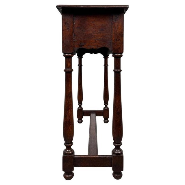 20th Century Traditional Oak Side Table For Sale - Image 11 of 12