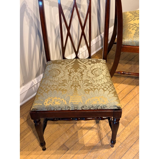 Traditional Early 20th Century Pair of Regency-Style Mahogany Side Chairs For Sale - Image 3 of 5