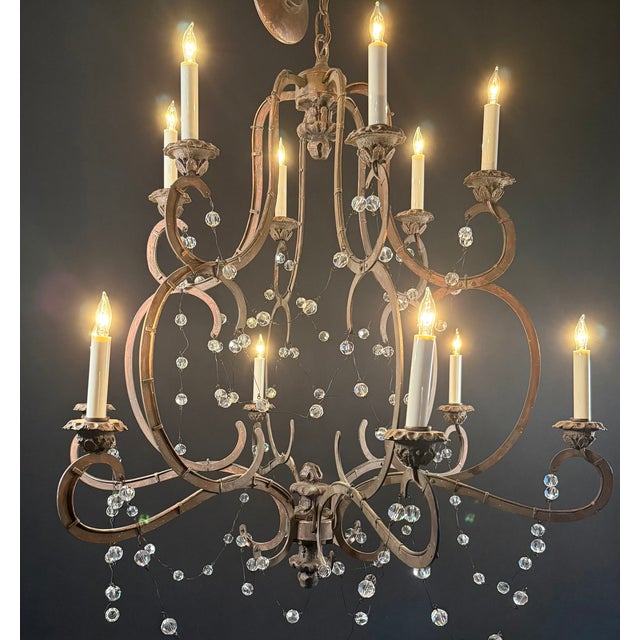 Visual Comfort & Co. “Lombardy” 12-Light Crystal Chandelier by Niermann Weeks – Signature Collection For Sale In Chicago - Image 6 of 15