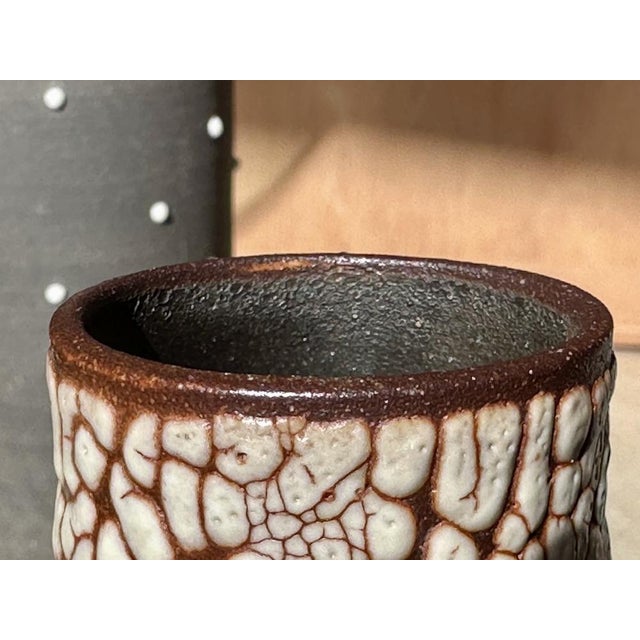Ceramic Studio Ceramic Vase with Net Glaze from Albert Kießling, Steinach, Germany, 1960s For Sale - Image 7 of 14