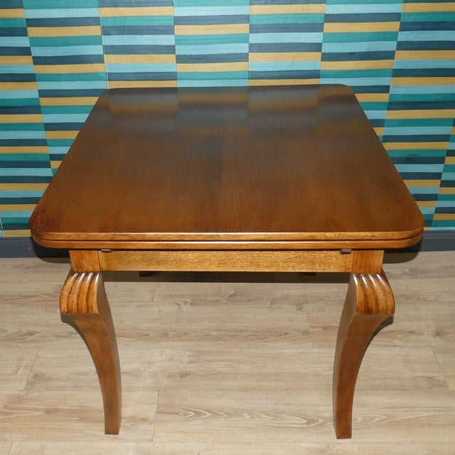 Antique Biedermeier Square Extendable Dining Table, 1890s For Sale - Image 5 of 13