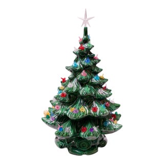 Vintage Ceramic Illuminated Christmas Tree For Sale
