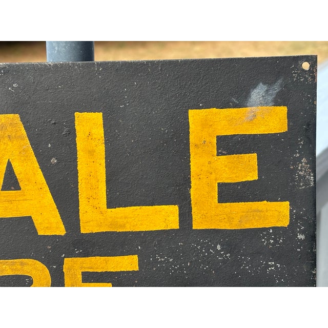 Late 19th Century Late 19th C. Metal Retail Sign - For Sale Inquire Within For Sale - Image 5 of 8