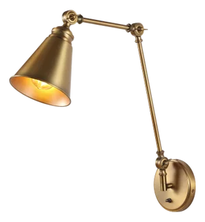 Kensley Swing Metal Shade Wall Sconce in Brass