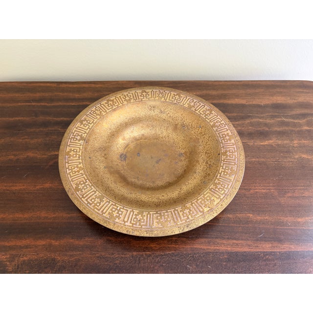 Tiffany Studios Early 20th Century Tiffany Studios New York Bronze Doré Shallow Bowl For Sale - Image 4 of 8