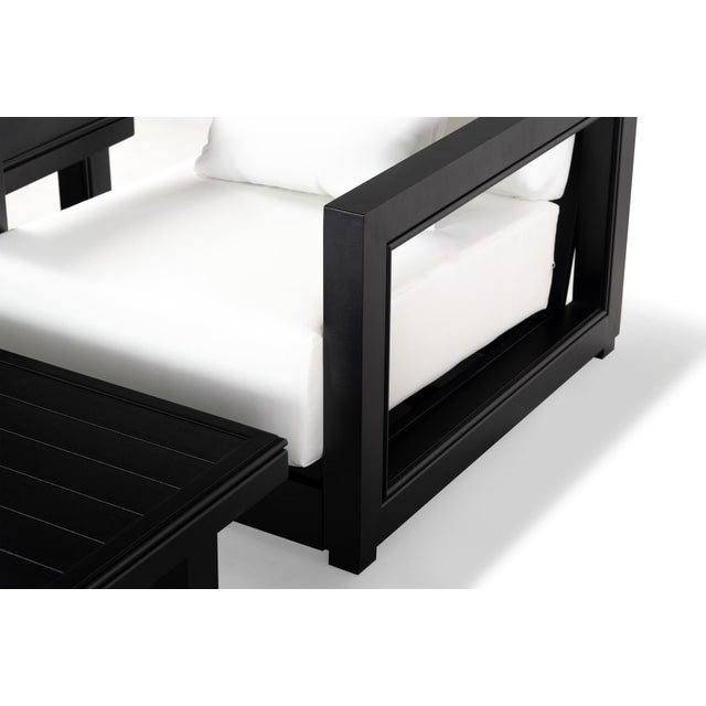 2020s Montford Aluminum Armchair, Black/White For Sale - Image 5 of 9