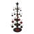Vintage Arts and Crafts Style Metal Christmas Tree With Painted Tissabells Ornaments For Sale