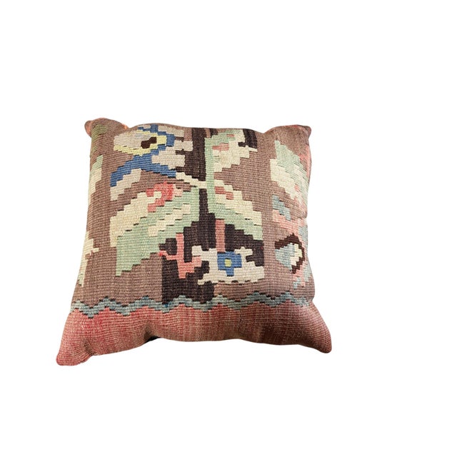 Tribal Superb Vintage Tribal Kilim Pillow Cover 16 by 16" For Sale - Image 3 of 6