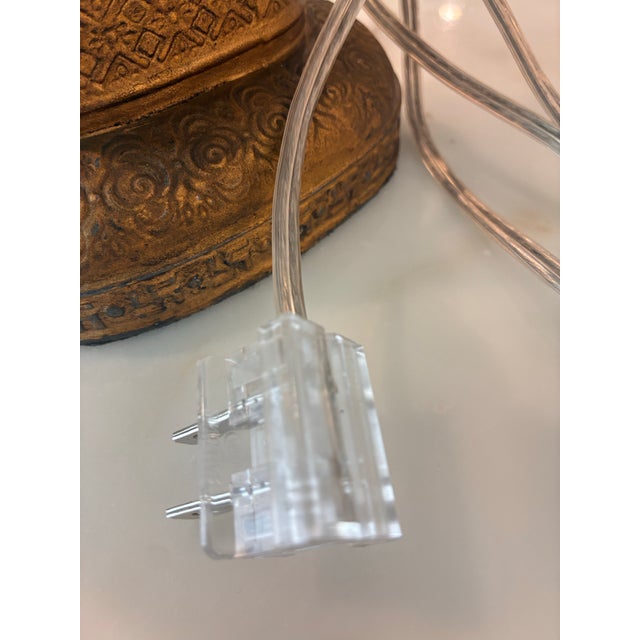 1900 - 1909 1900s Early Crystal Glass Guanyin Lamp For Sale - Image 5 of 12