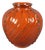 Futurist Art Deco Style Orange and Silver Ceramic Vase by Gualdo Tadino for Robbia, 1960s For Sale