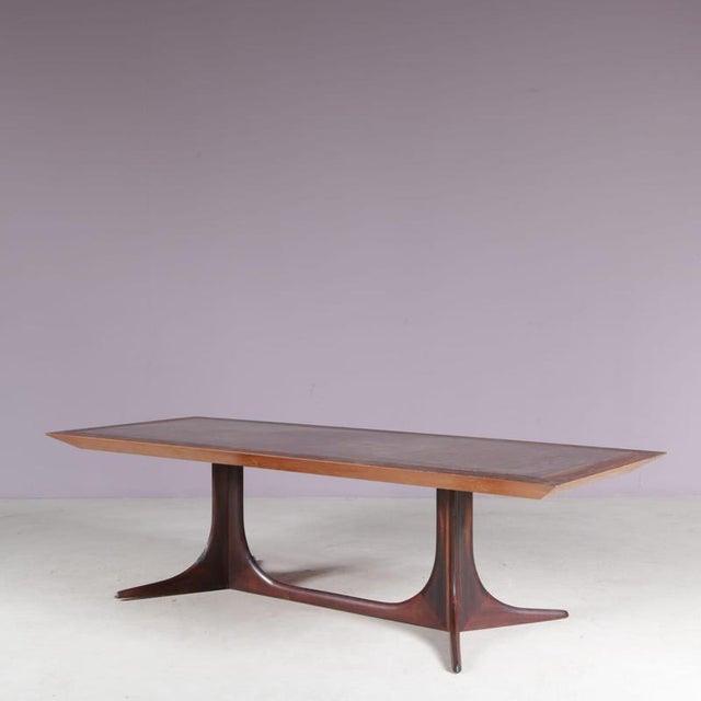 Wood & Copper Coffee Table, Denmark, 1960s For Sale - Image 9 of 10