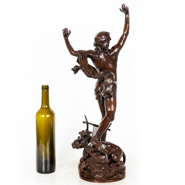 19th Century Barbedienne French Bronze Sculpture “Sorrow of Orpheus” by Raoul Verlet For Sale - Image 5 of 18