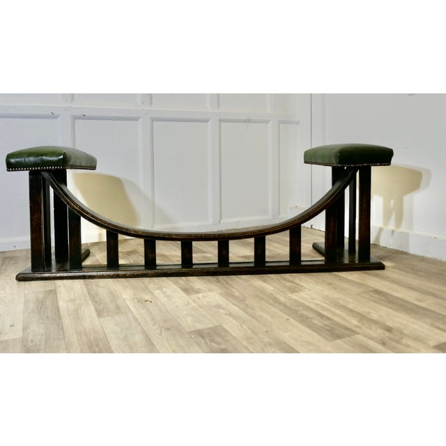 William Birch Arts and Crafts Heavy Oak Club Fender, 1890s For Sale - Image 9 of 10