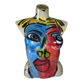 1970s Peter Keil Abstract Mannequin Torso Painted Sculpture For Sale