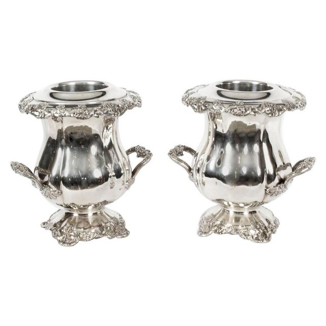 Antique French Doublé Wine Coolers, 19th Century, Set of 2 For Sale - Image 16 of 16