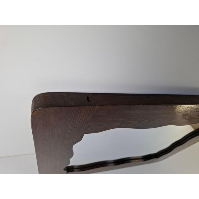 Mid-Century Czechoslovak Wavy Wooden Frame Wall Mirror, 1940s For Sale - Image 10 of 17