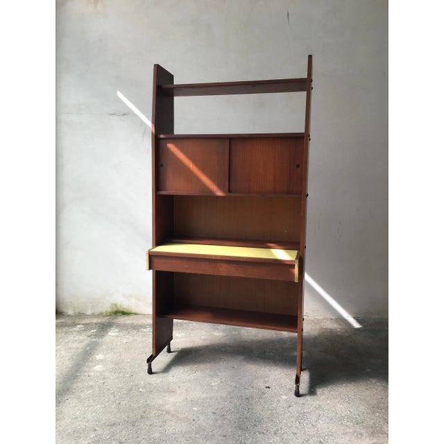 Mid-Century Bookcase with Pullout Desk, 1950s For Sale - Image 10 of 12