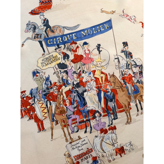 Hermès Hermès Le Cirque Molier 2004 Silk Scarf Designed by Dumas Philippe For Sale - Image 4 of 12