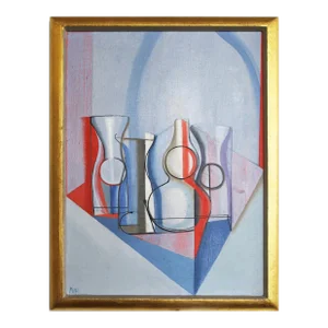 'Still Life in Red and Blue' by Joseph Mellor Hanson