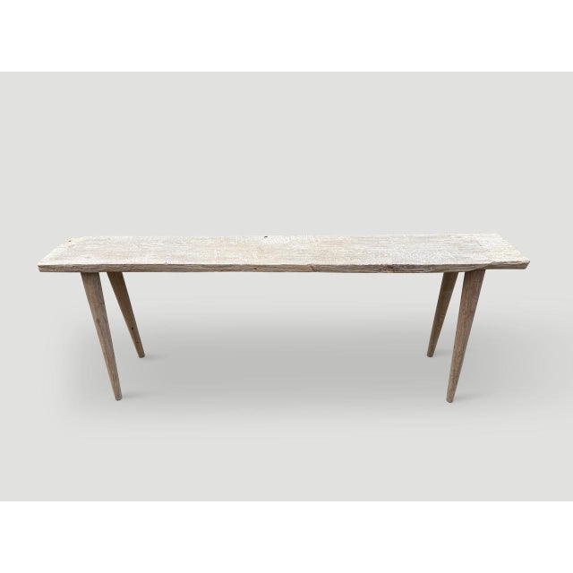 Andrianna Shamaris St. Barts Teak Wood Console Table For Sale In New York - Image 6 of 6