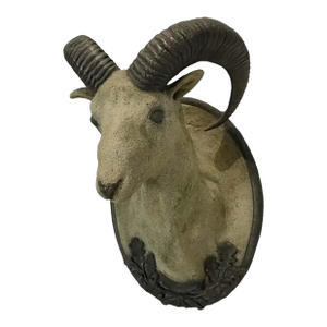 1990s Faux Granite Ram Wall Mount