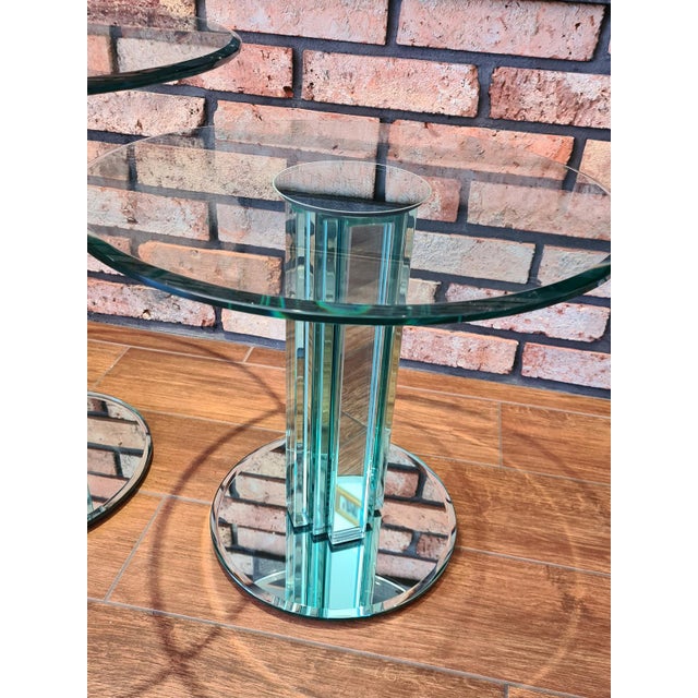 Glass Side Tables by Luigi Massoni for Gallotti & Radice, Italy, 1970s, Set of 2 For Sale - Image 10 of 14