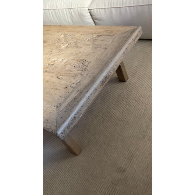 Vintage Solid Poplar Coffee Table For Sale In Los Angeles - Image 6 of 12